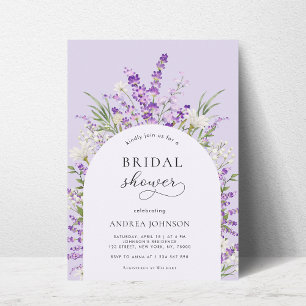 Convites Arco Floral de Lavanda de Primavera para Chá de No