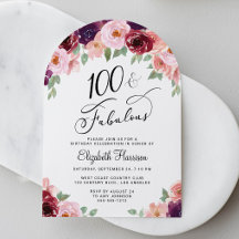 Arco Floral Elegante Aniversário de 100 anos
