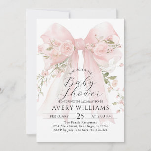 Convites Arco Floral Elegante Flower Girl Chá de fraldas