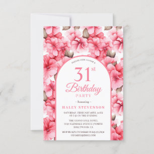 Convites Arco Floral Jardim Bonito Rosa Chic Aniversário de