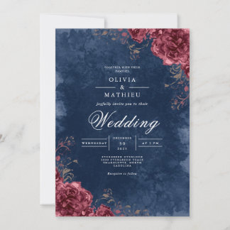 Convites Arco Floral Moody Bloom Casamento