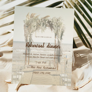 Convites Arco Floral para Casamento na Praia Jantar de Ensa