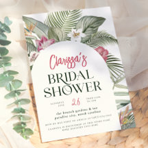 Arco Floral Tropical Moderno Chá de Noiva de Verão