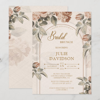 Convites Arco Floral Verde Terracota Rústica Bridal |