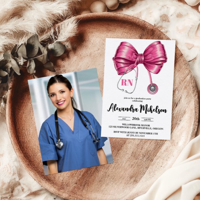 Convites Arco Fotográfico Estetoscópio Enfermando Formando  (Criador carregado)