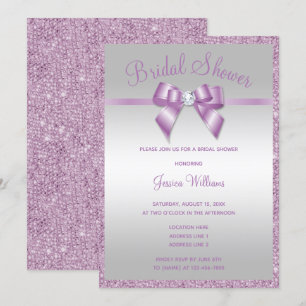 Convites Arco Glitzy Lilac Sequins & Gem