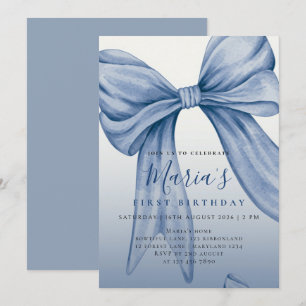 Convites Arco-íris Azul de Aquarela Personalizado para Prim