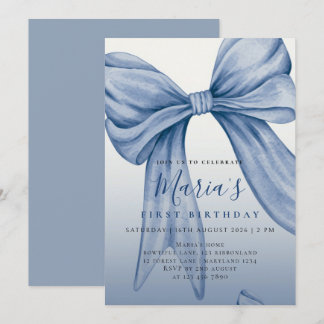 Convites Arco-íris Azul de Aquarela Personalizado para Prim