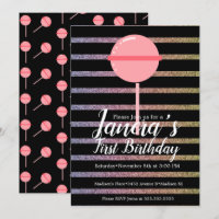 Arco-Íris Colorido Bar de Doces Lollipop Primeiro 