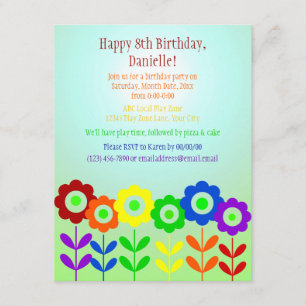 Convites Arco-íris do jardim