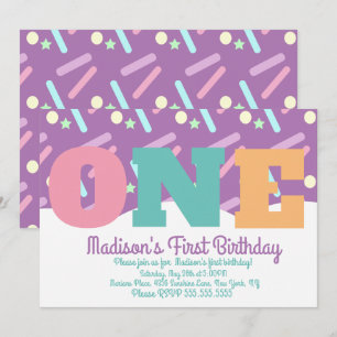 Convites Arco-íris e nuvens Pastel borrifa girando um