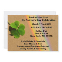 Arco-íris e Trevo Verde Bebendo Irlandês  