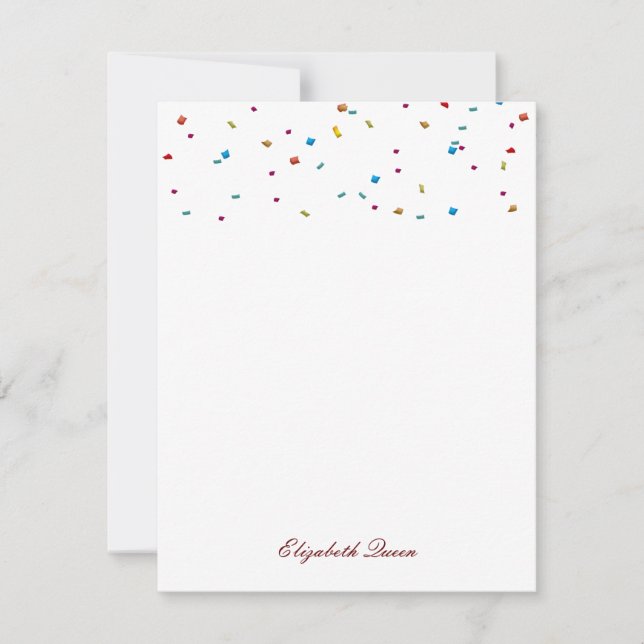 Convites Arco-Íris Faux Foil Confetti — Material de Lançame (Frente)