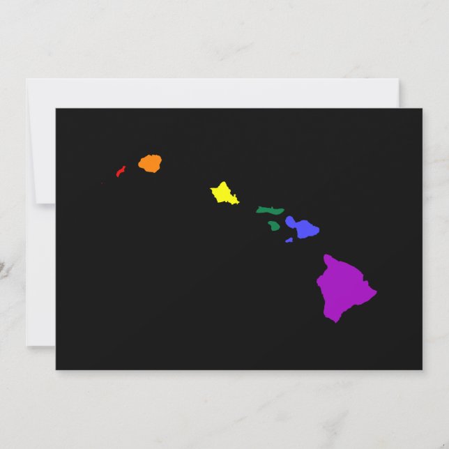 Convites Arco-Íris Havaiano (Frente)