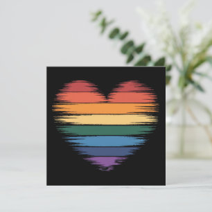 Convites Arco-íris Orgulho Impressão Coração LGBT Orgulho G