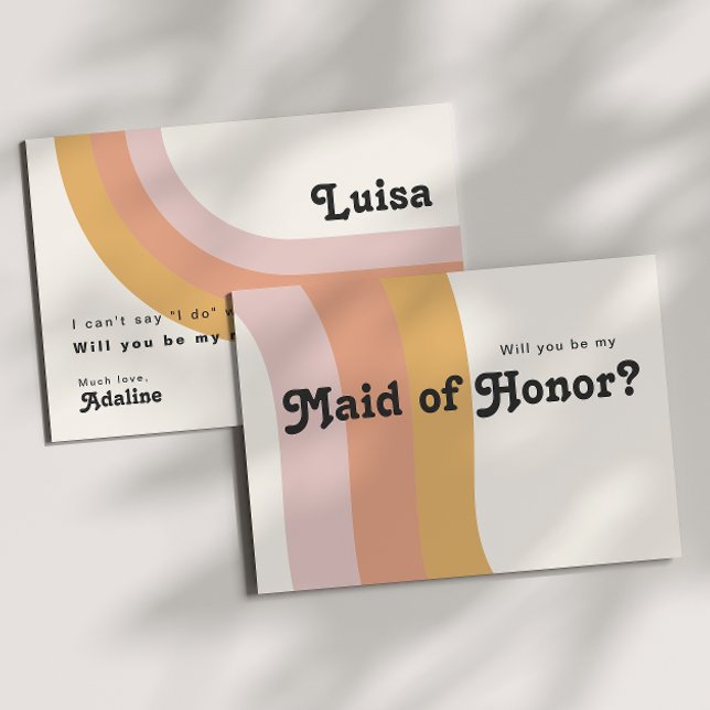 Convites Arco-Íris Retroativo Moderno | Placa de Proposta d (Criador carregado)