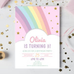 Convites Arco-Íris rosa e Festa de aniversário do Stars Kid<br><div class="desc">Este é um Convite de aniversário do Rainbow e Stars Kid cor-de-rosa!</div>