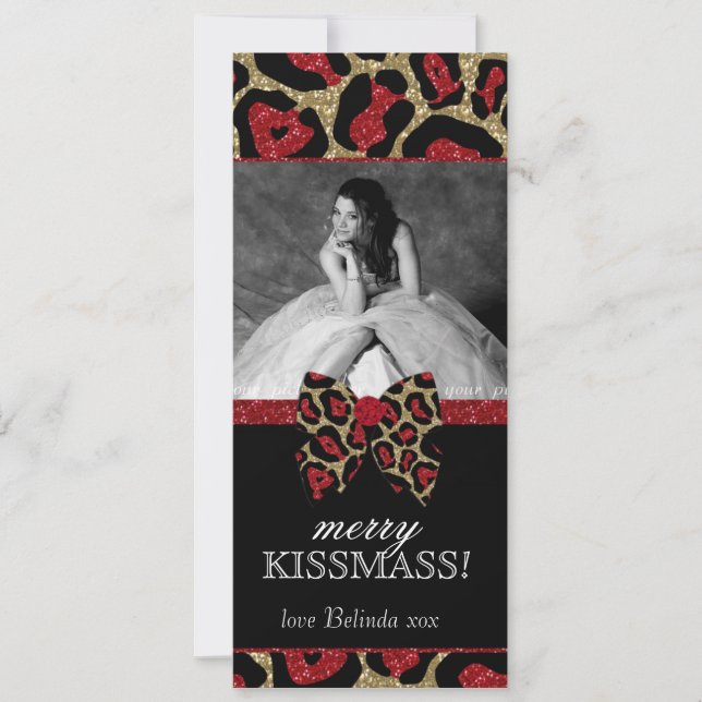 Convites Arco Leopard Quinceanera Natal (Frente)