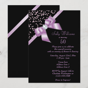 Convites Arco Lilac Confetti e Jewel 50º Aniversário