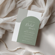 Arco Minimal Elegante Boho Verde Sage Chá de Bebê