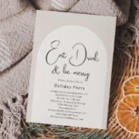 Arco Moderno De Boho Come Bebida E Seja Feliz Nata