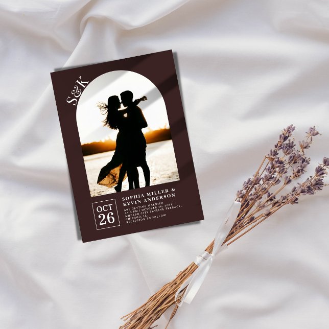 Convites Arco Moderno I Foto I Cocoa Brown I Weding (Criador carregado)