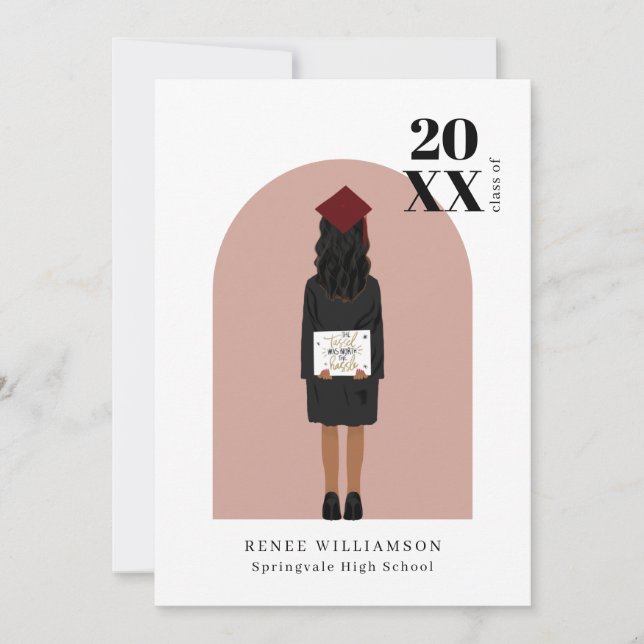 Convites Arco Moderno O Tassel Valia Festa de formatura (Frente)