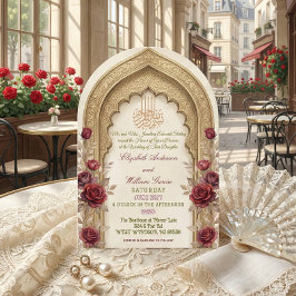Convites Arco Mourisco Bismillah Caligrafia Nikkah