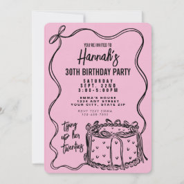 Convites Arco Negra Amarrando A aniversário de 30 anos Dos