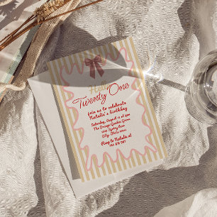 Convites Arco Pintado Pela Mão Alô Vinte e Um Aniversário