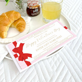 Convites Arco - Placa de Voucher de Presente do Dia de os n