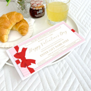 Convites Arco - Placa de Voucher de Presente do Dia de os n