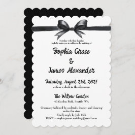 Convites Arco Preto e Branco | Casamento elegante | Monocro