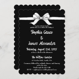 Convites Arco Preto e Branco | Casamento elegante | Monocro