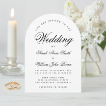 Arco Preto e Branco Casamento Simples Elegante Rot