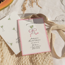 Convites Arco Quirky Martini Chá de panela Desenhado