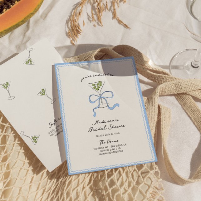 Convites Arco Quirky Martini Chá de panela Desenhado (Criador carregado)