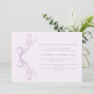 Convites Arco Romântico esboçado   Casamento Francês Lilac