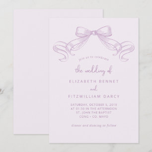 Convites Arco Romântico esboçado   Casamento Lilac De
