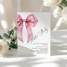 Convites Arco Rosa Alô Chá de fraldas Garota