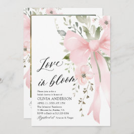 Convites Arco rosa Amor Floral em Chá de panela Bloqueado