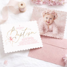 Arco Rosa Bege Elegante Menina Batismo FOTO