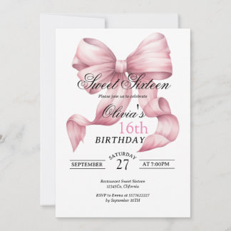 Convites Arco Rosa Brilhante Doce Dezesseis Aniversário