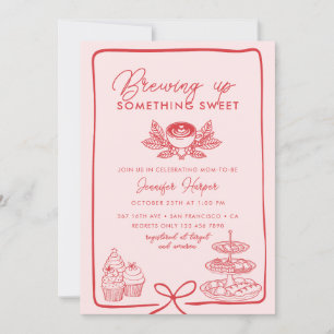 Convites Arco rosa Chá de fraldas doce