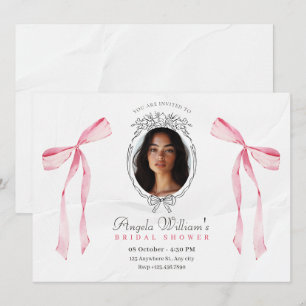 Convites Arco rosa clássico Chá de panela elegante