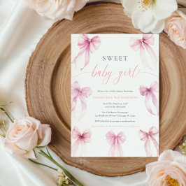 Convites Arco rosa-d-água doce bebê