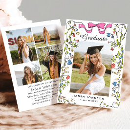 Convites Arco rosa de tendência Fita 5 FOTO Festa de format