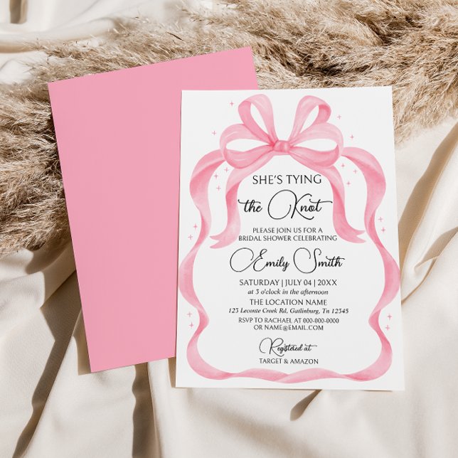 Convites Arco rosa Ela é Chá de panela Casando (Criador carregado)