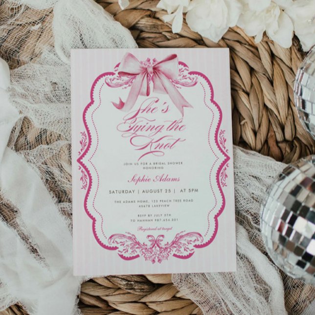 Convites Arco rosa Ela é Chá de panela Casando (Criador carregado)