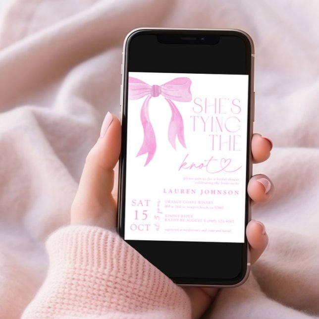 Convites Arco rosa Ela é Chá de panela Casando (Criador carregado)